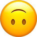 ters yüz emojisi