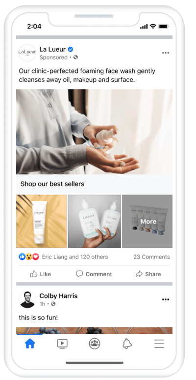 facebook, instagram koleksiyon reklamları