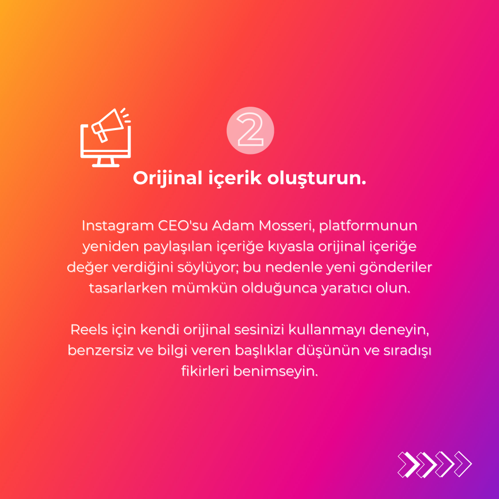 orijinal içerik oluşturun